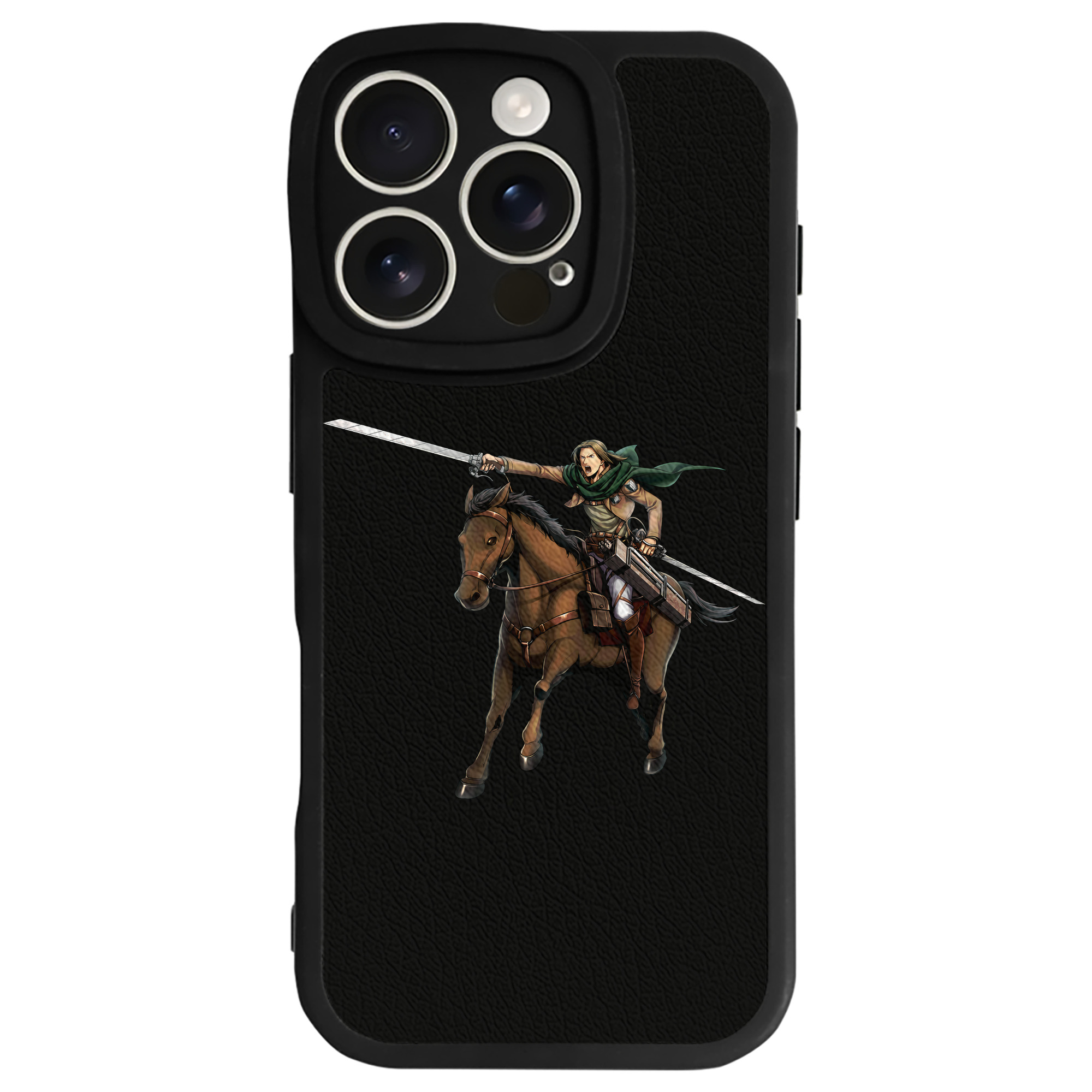 （画像用） 進撃の巨人 Attack on Titan 【iPhone 16シリーズ対応】シリコンスマホケース（レザー調） 材質：シリコン